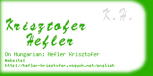 krisztofer hefler business card